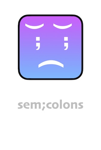 crying face with semicolons