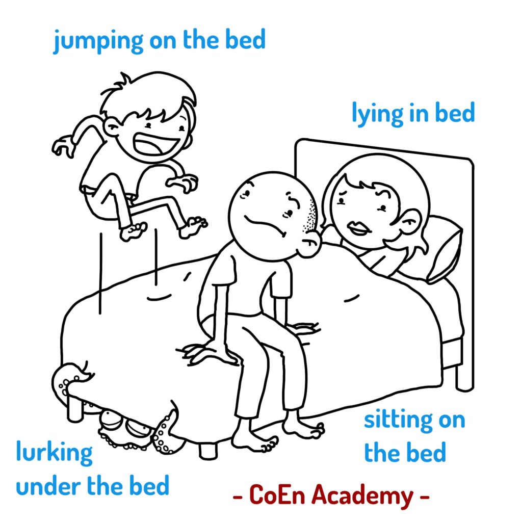 Image showing positions on the bed in the bed