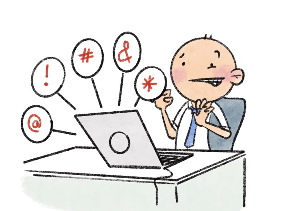 man surprised by popups